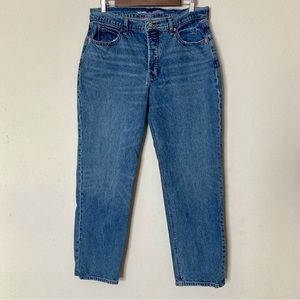 Old navy High-Waisted Button-Fly Slouchy Straight Jeans size 8